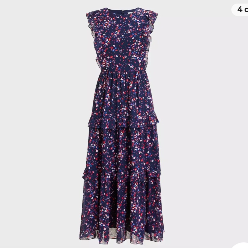 J. Crew Navy Floral Maxi Dress